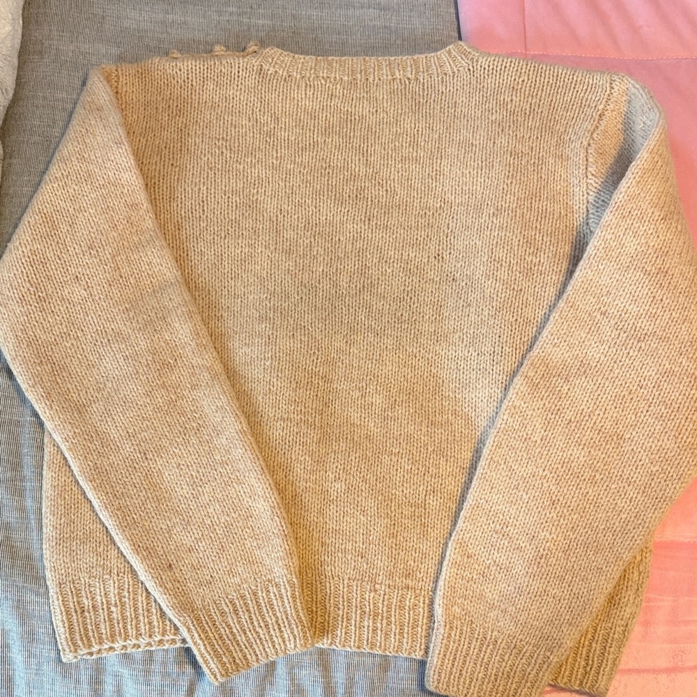 Vintage eagle’s eye hand knit wool jockey sweater - Picture 7 of 7